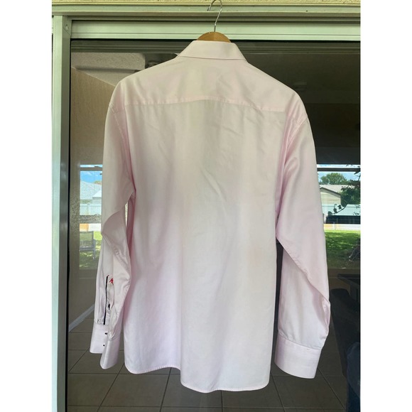 Absolute Rebellion Slim Fit Pink button down with black buttons. 2XL - Picture 9 of 9